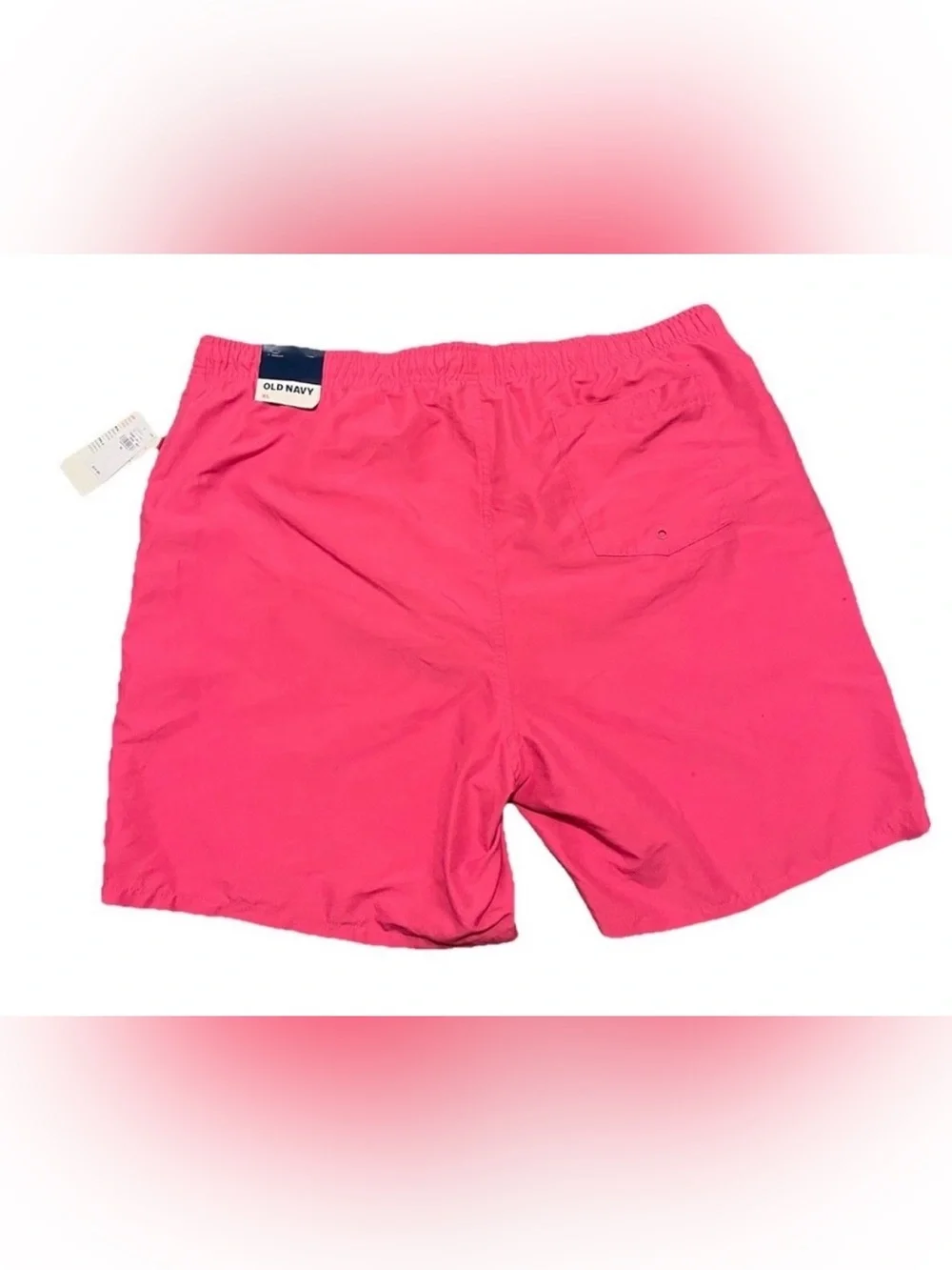 Old Navy Pink Swim Trunks Mens Size XL UPF 40 NWT Mesh Lined 7” Inseam Swimwear